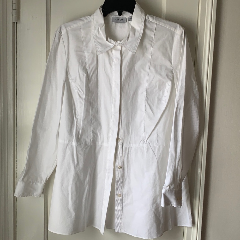 Per se by Carlisle NWT white button down